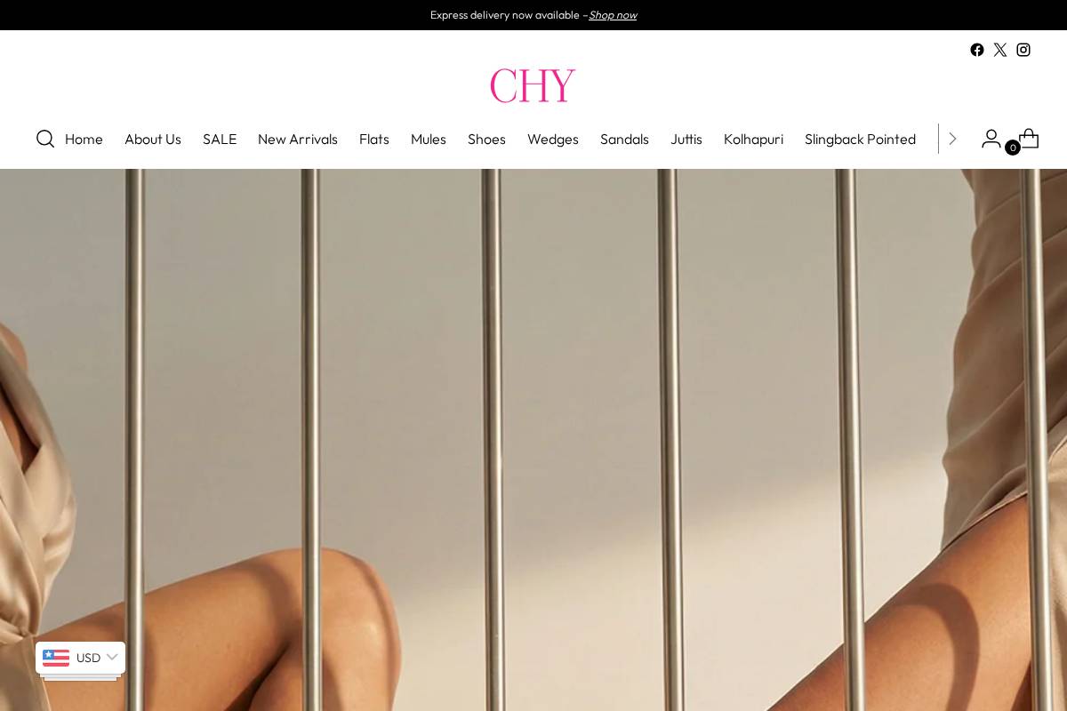 Cinderella Shoes homepage screenshot