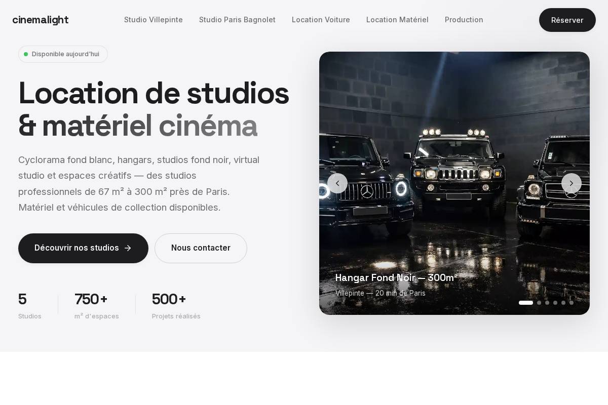 cinemalight.fr homepage screenshot