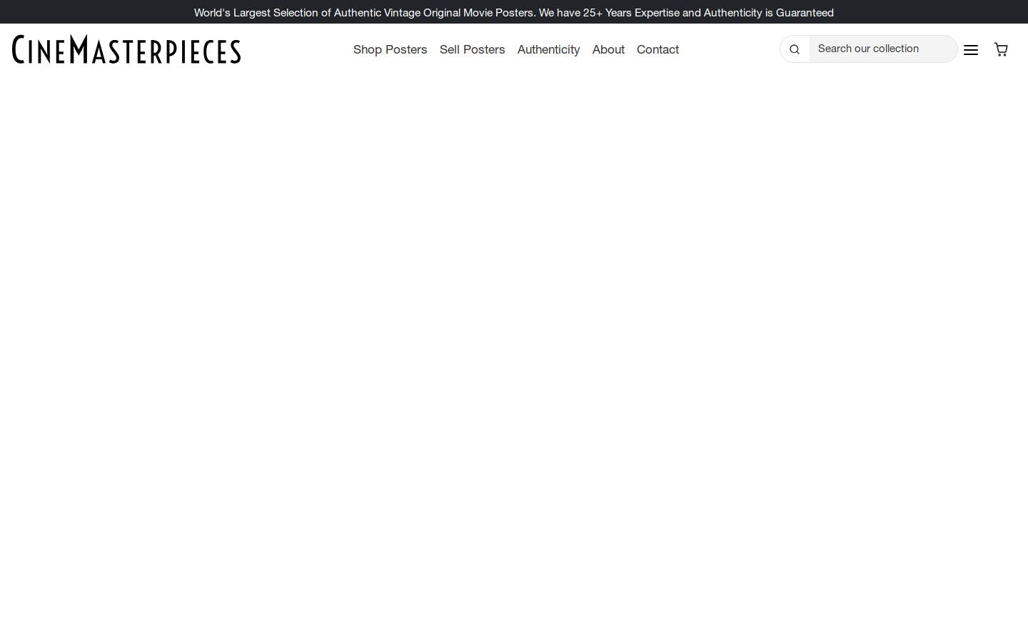 CineMasterpieces homepage screenshot