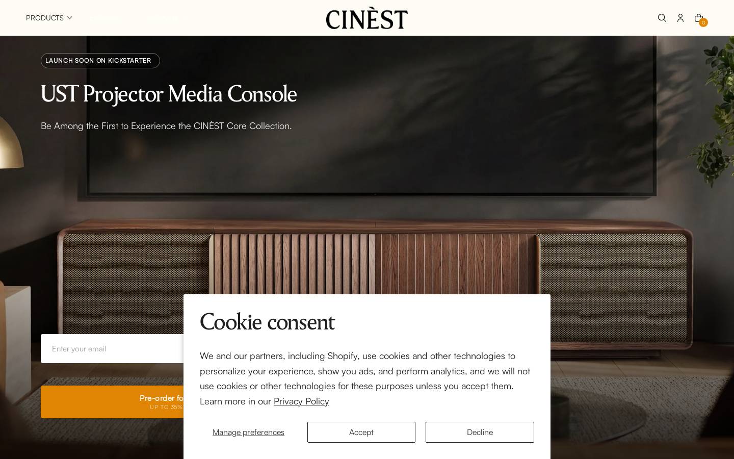 cinest.com homepage screenshot