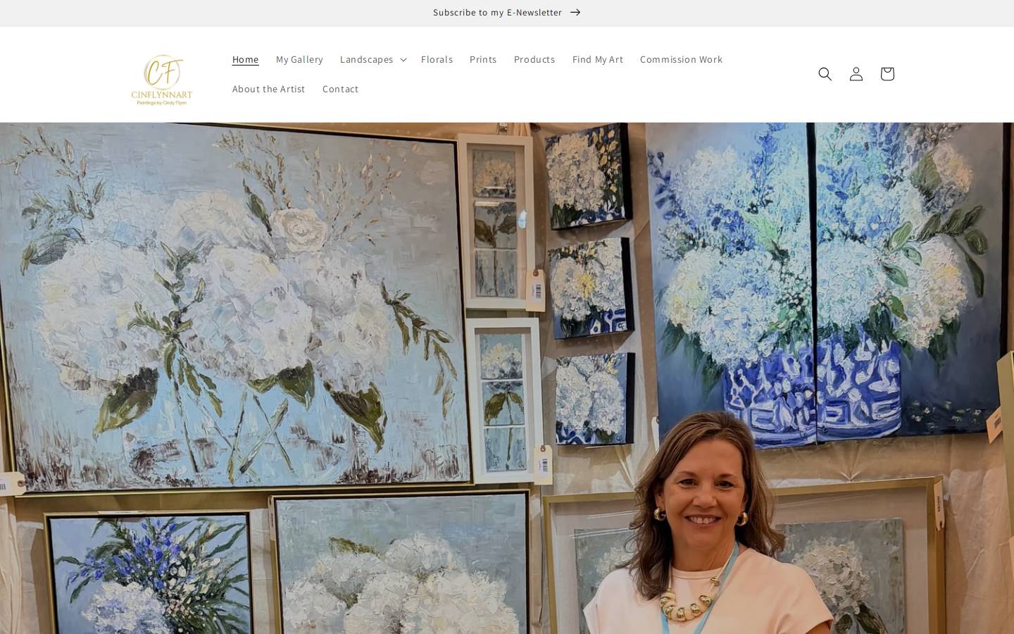 cinflynnart.com homepage screenshot
