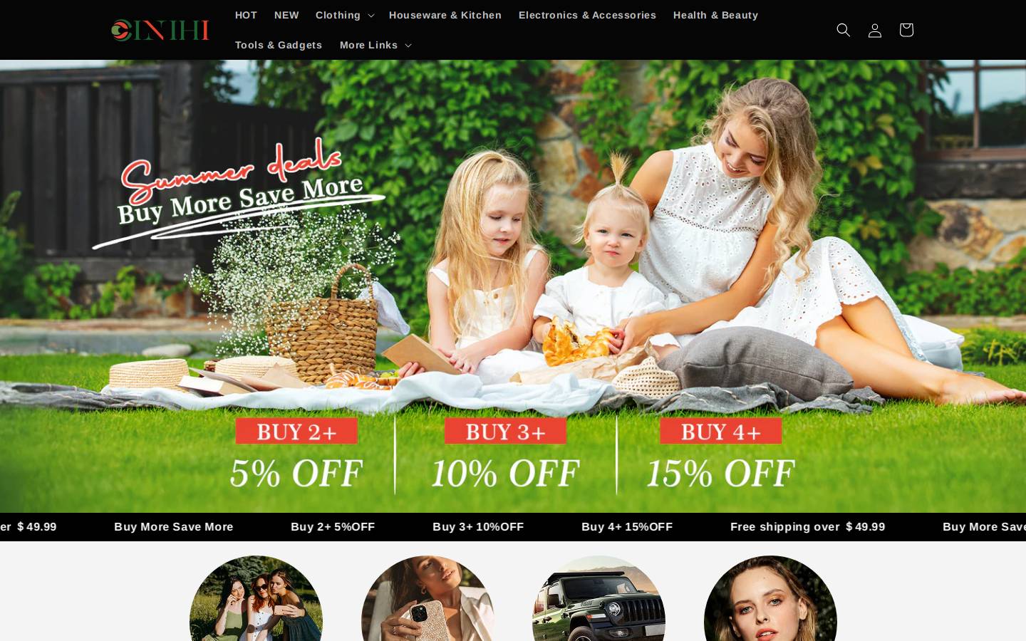 Cinihi homepage screenshot