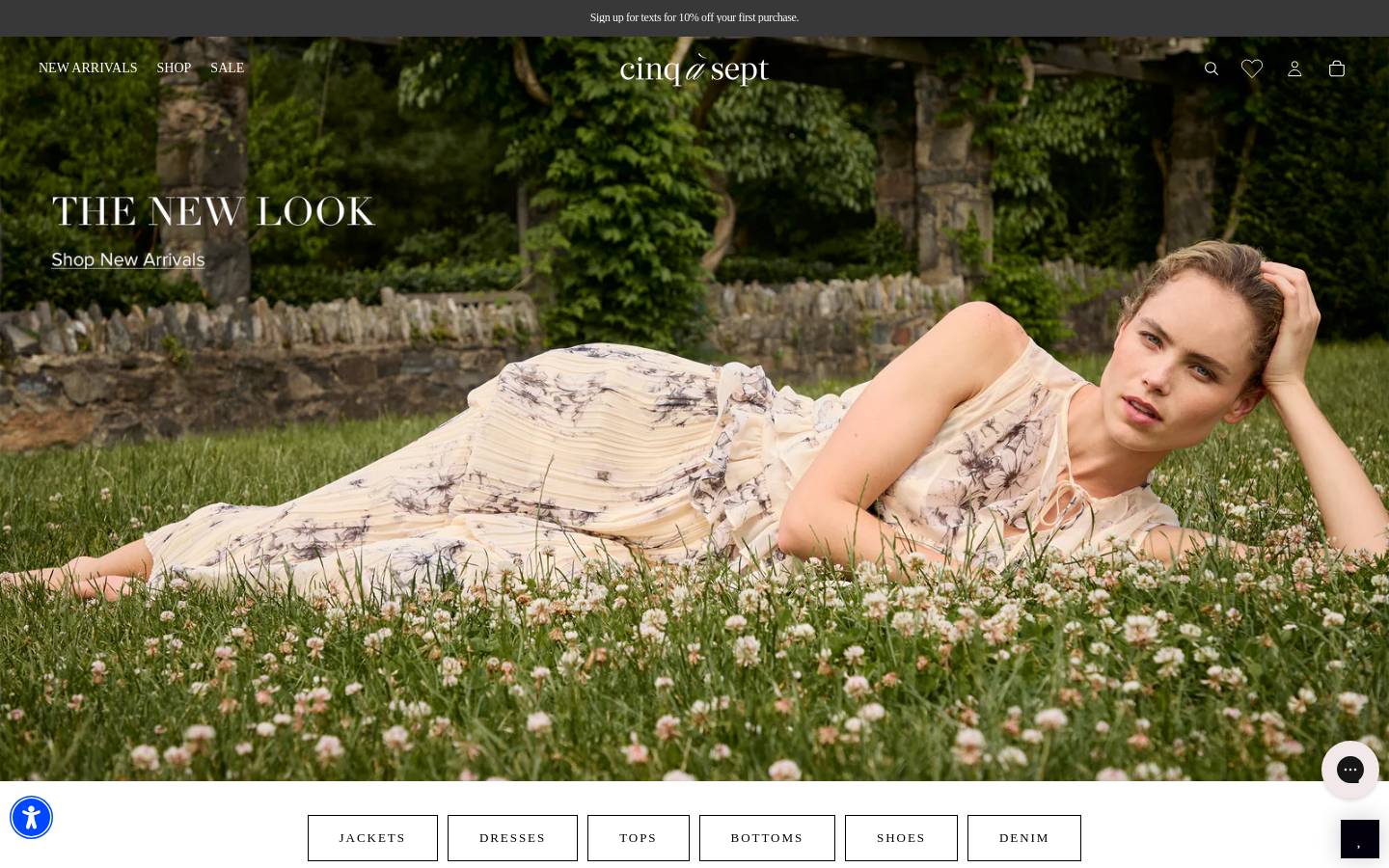 Cinq à Sept homepage screenshot