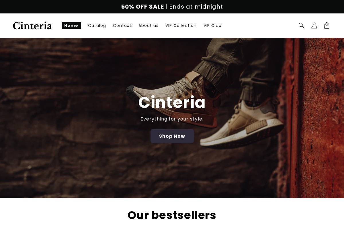 cinteria.com homepage screenshot