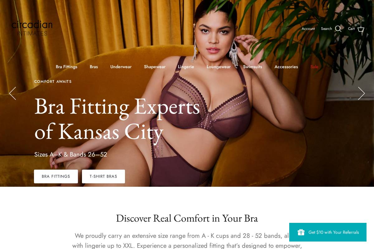 circadianintimates.com homepage screenshot