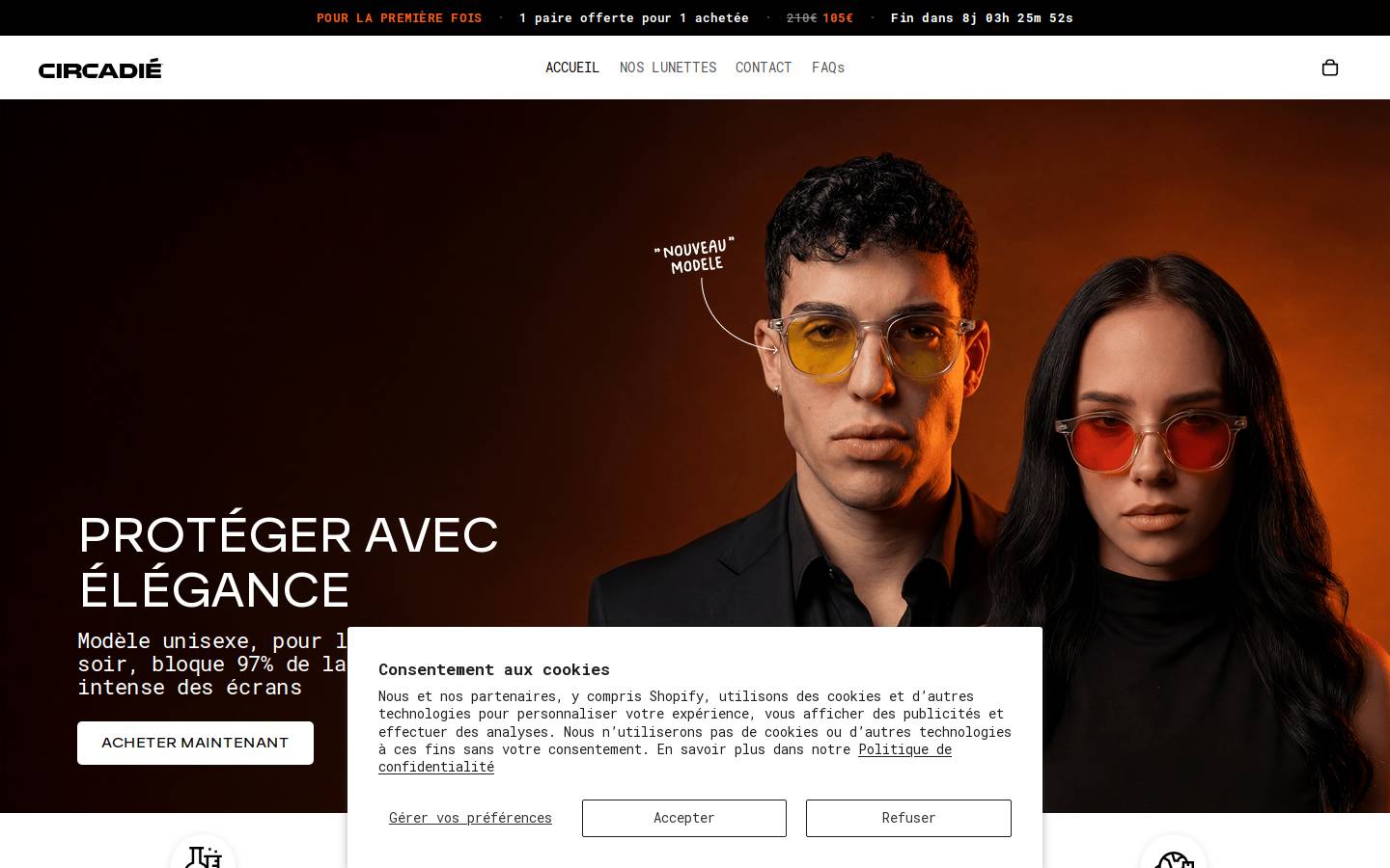 Circadié homepage screenshot