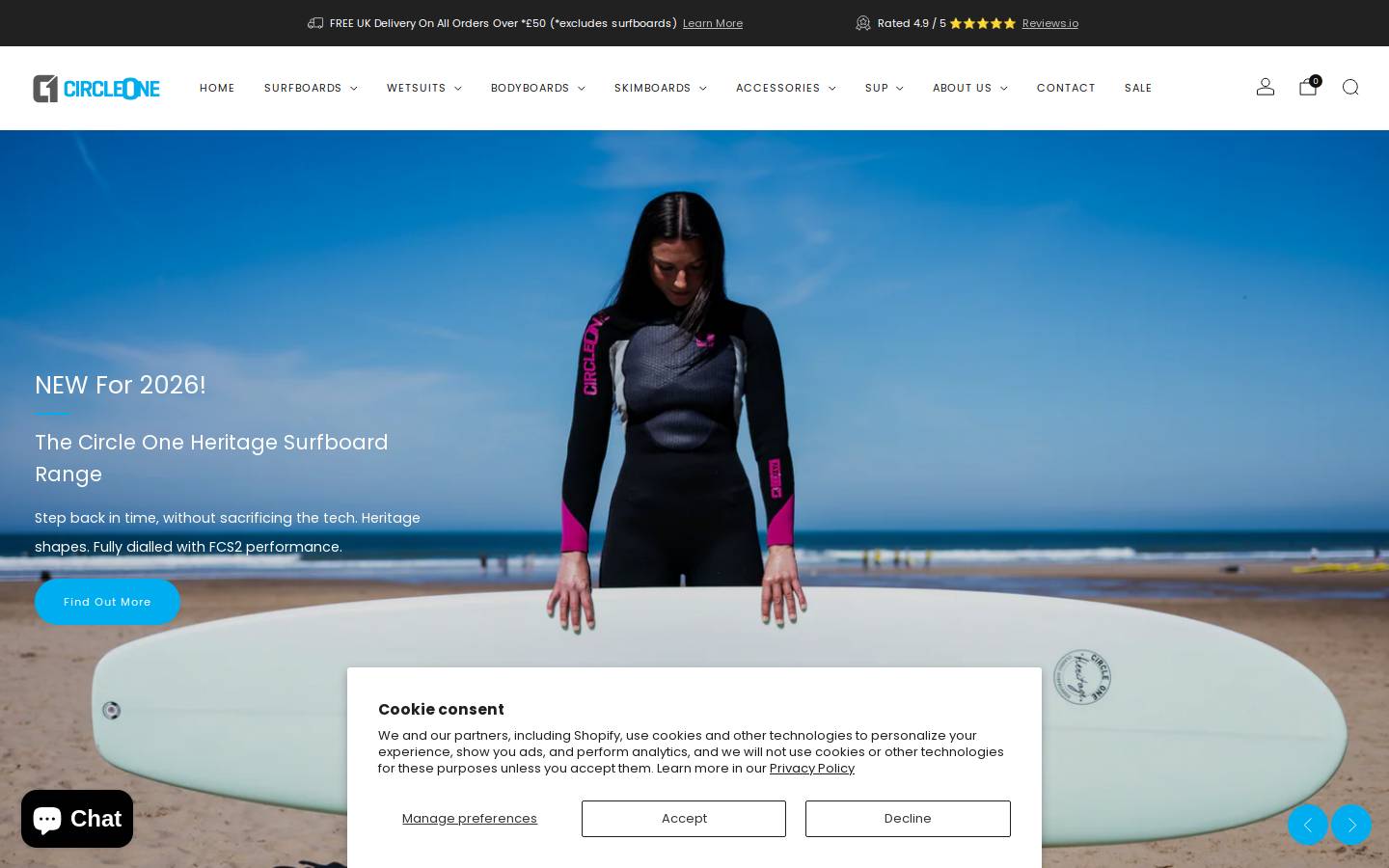Circle One homepage screenshot
