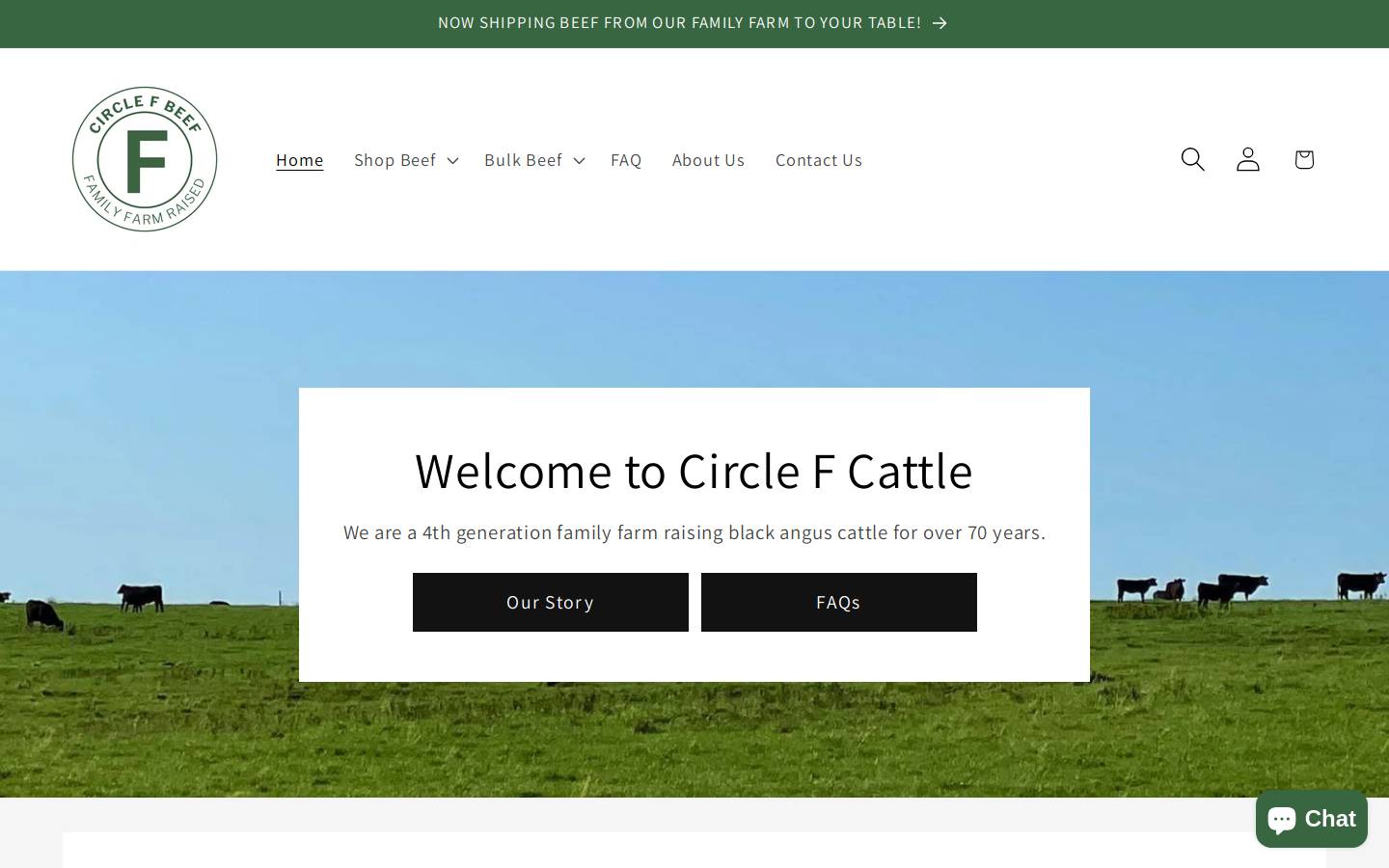 circlefcattleco.com homepage screenshot