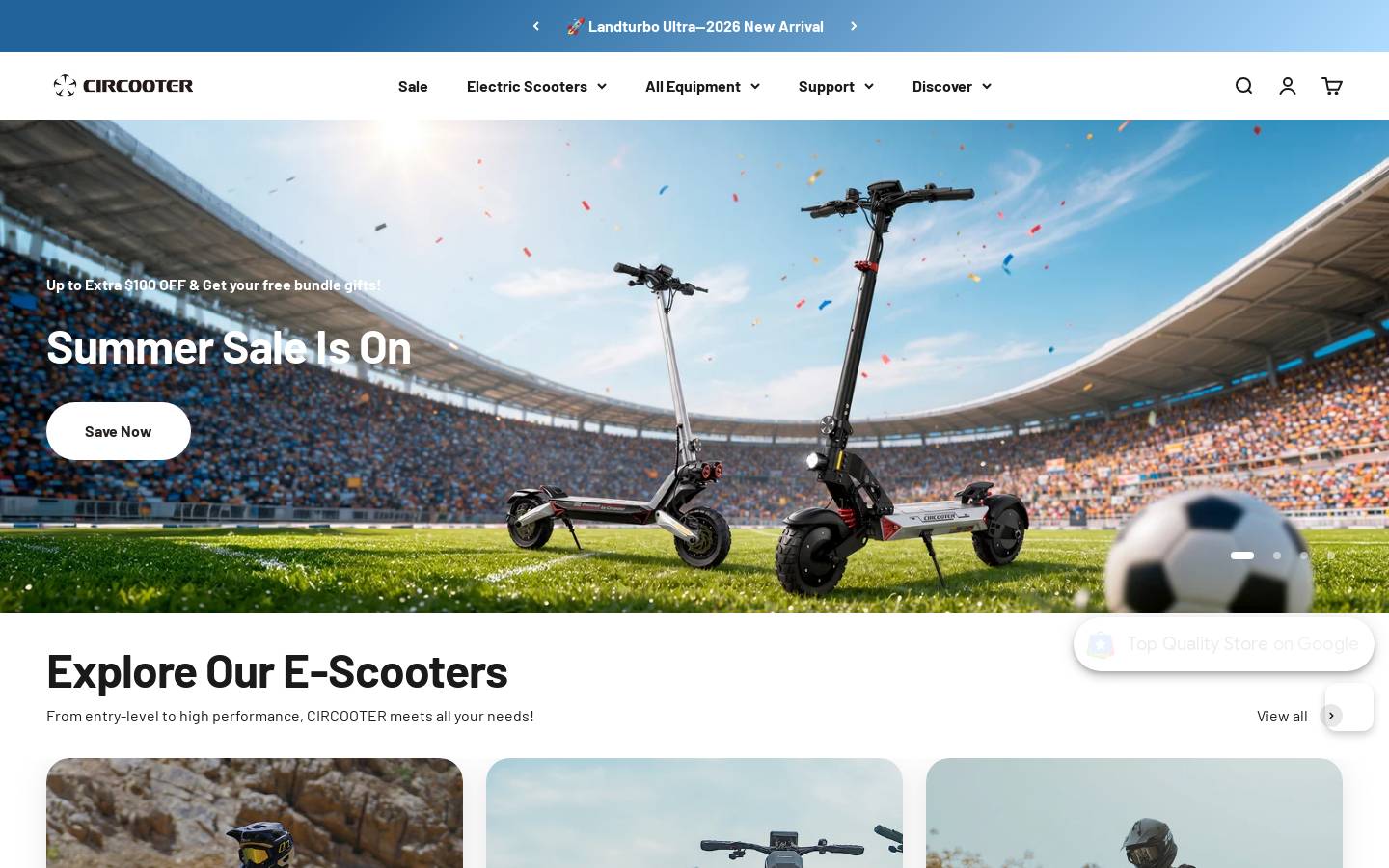 Circooter homepage screenshot