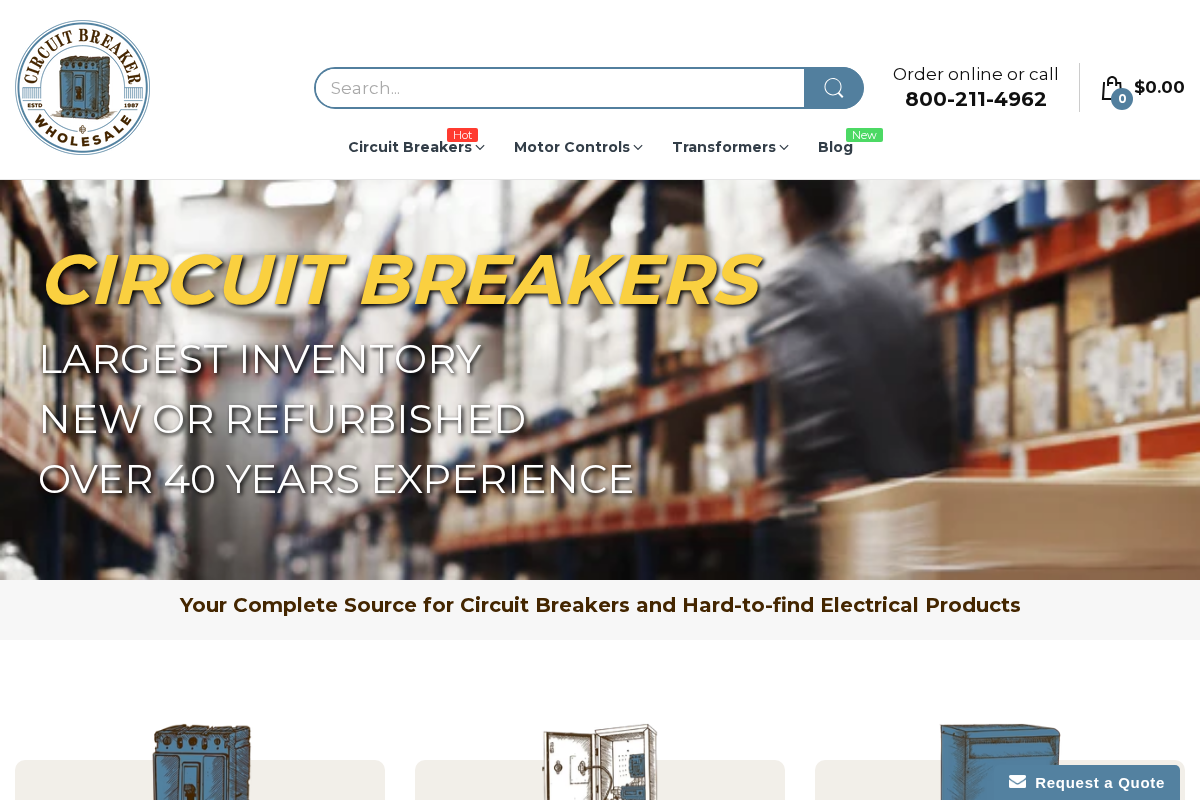 Circuit Breaker Wholesale homepage screenshot