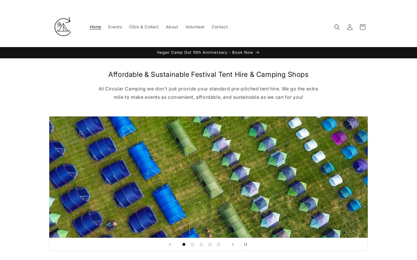 circularcamping.com homepage screenshot