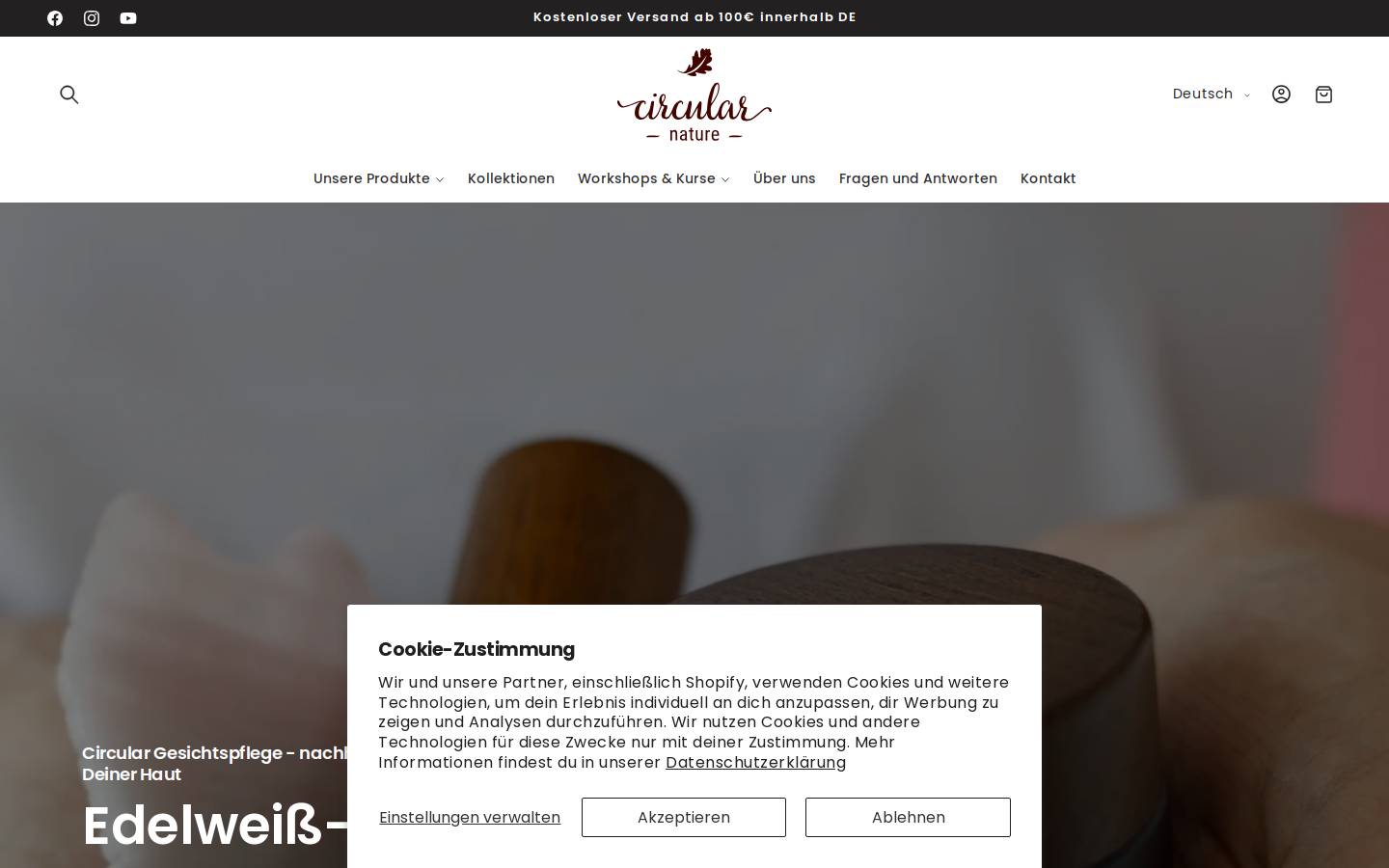 Circularnature homepage screenshot