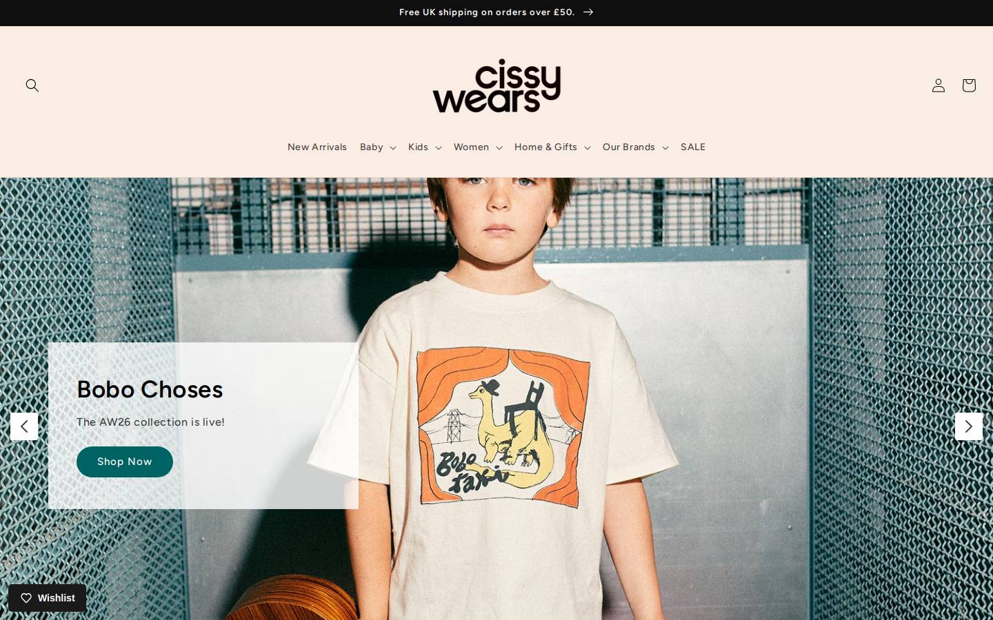 cissywears.com homepage screenshot