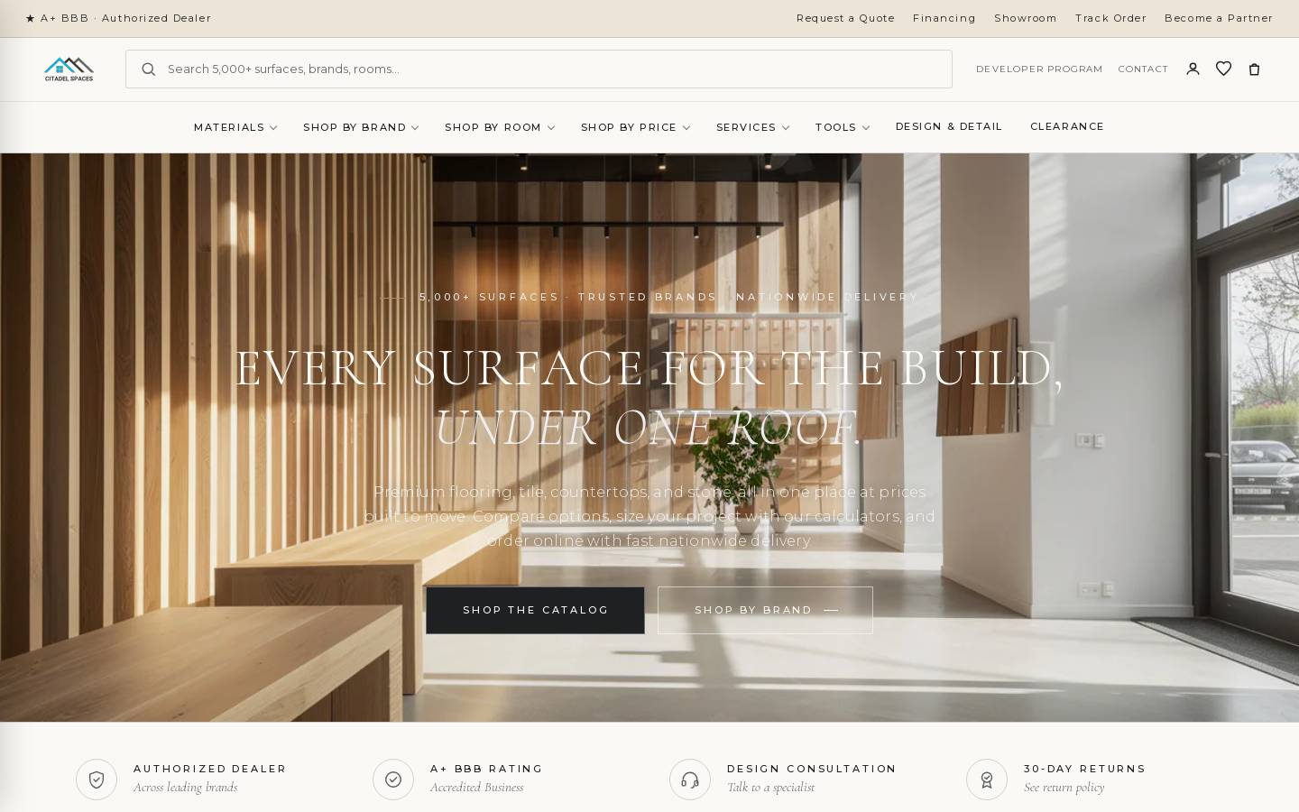 citadelspaces.com homepage screenshot