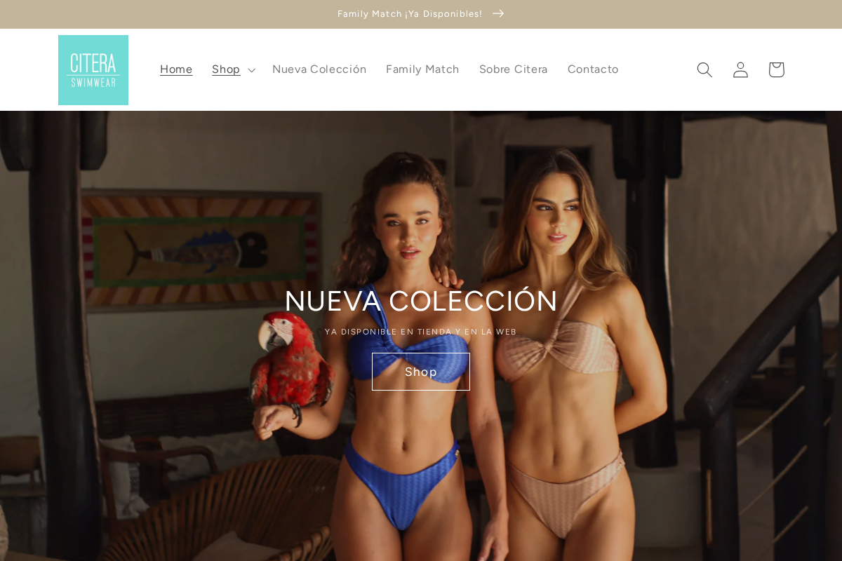 Citera Swimwear homepage screenshot