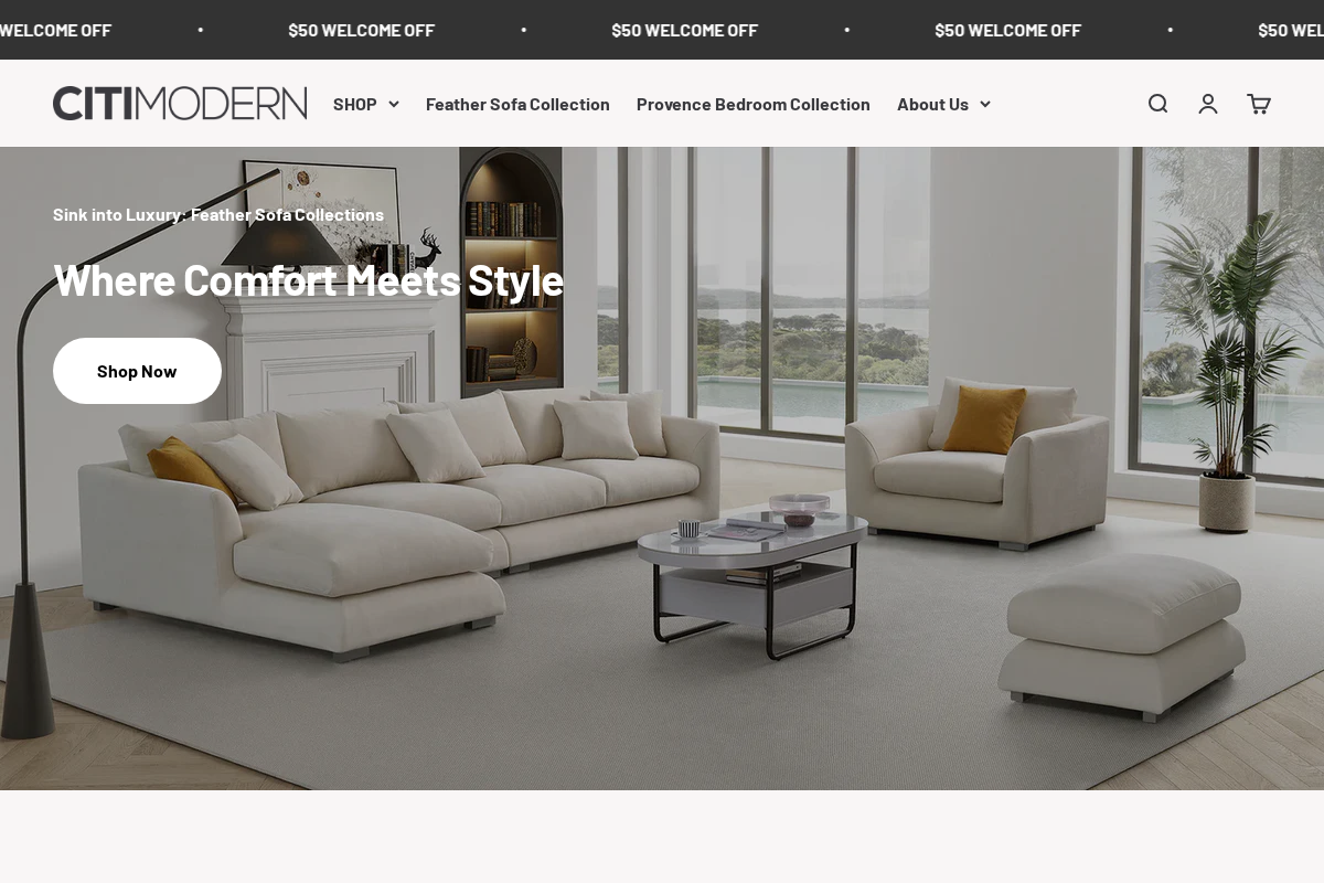Citi Modern Furniture homepage screenshot