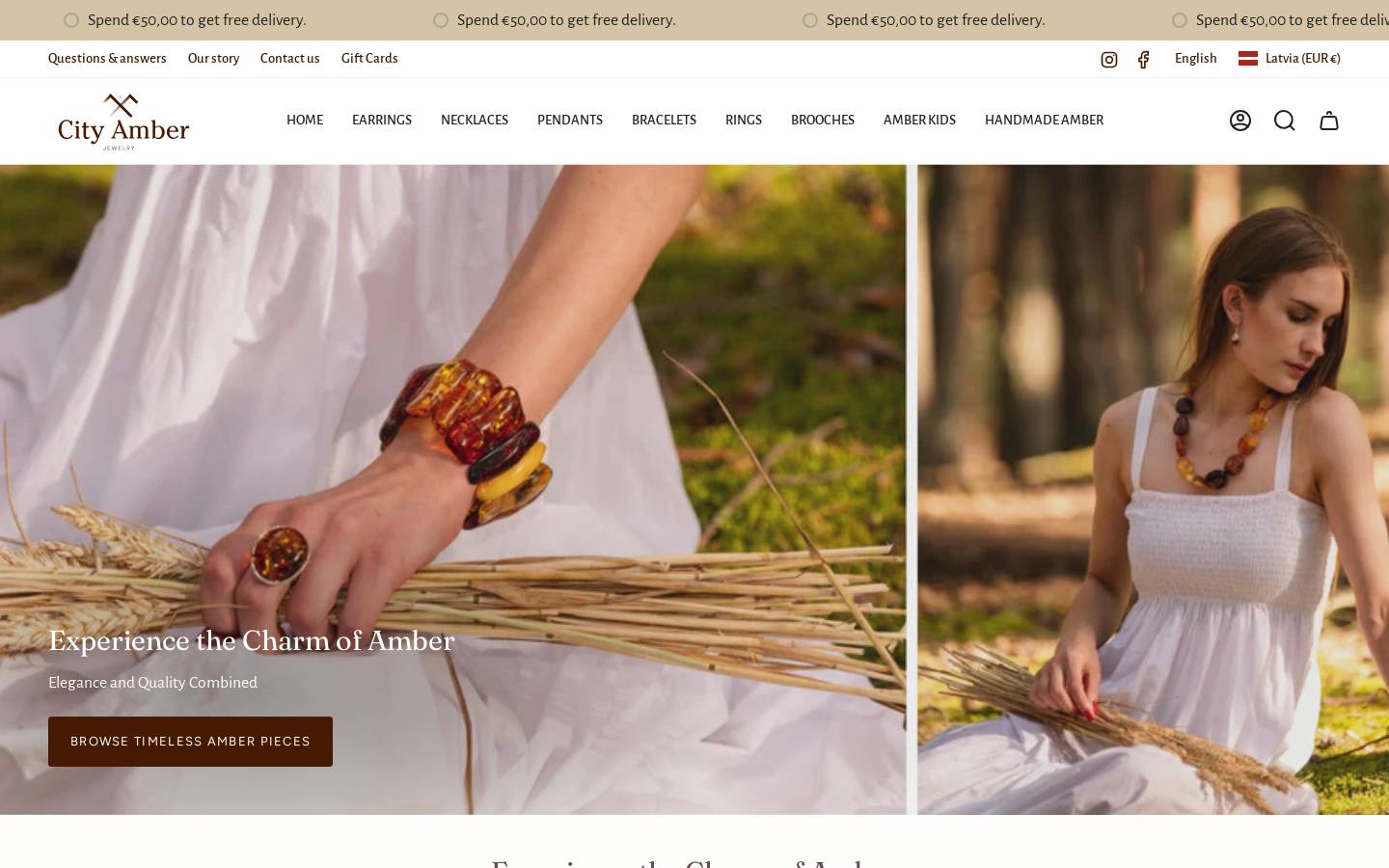 cityamber.com homepage screenshot