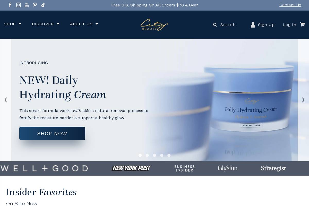citybeauty.com homepage screenshot