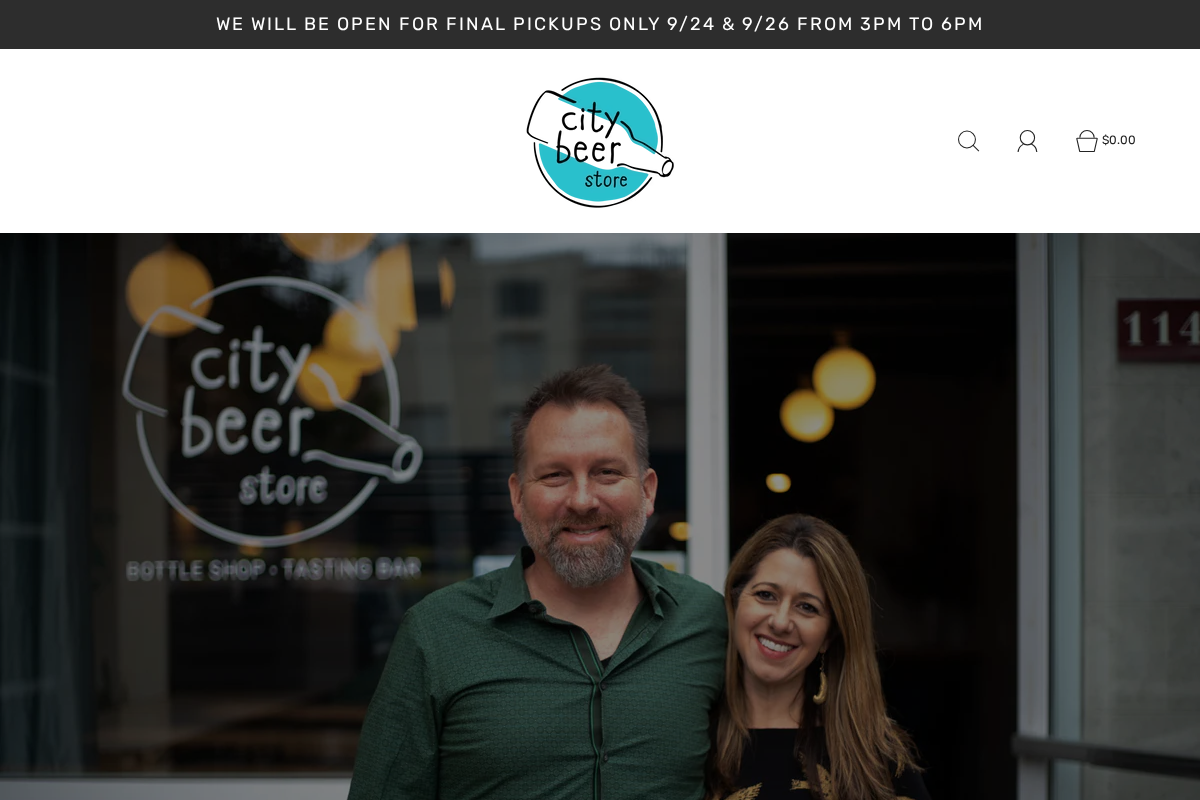 citybeerstore.com homepage screenshot