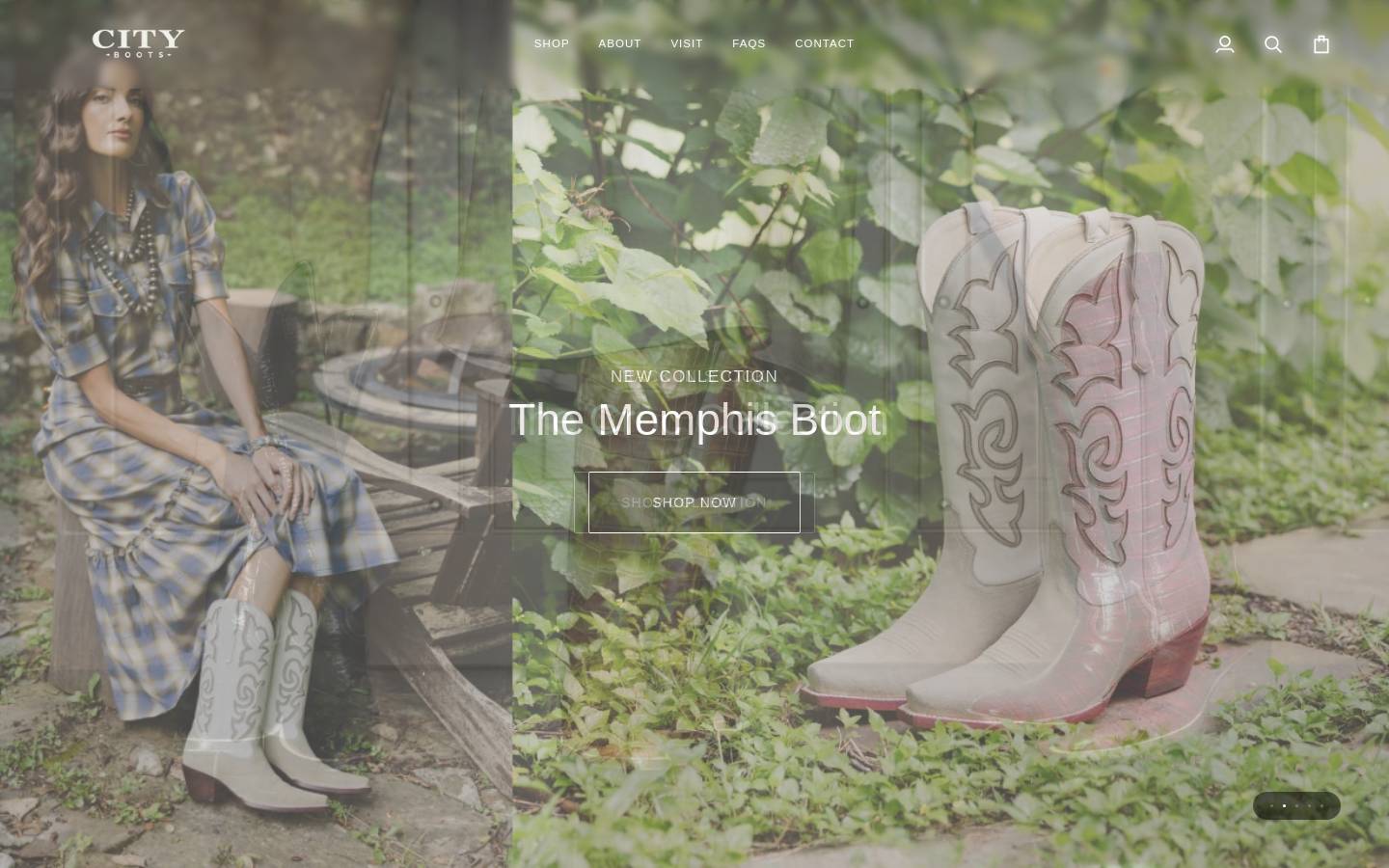 cityboots.com homepage screenshot