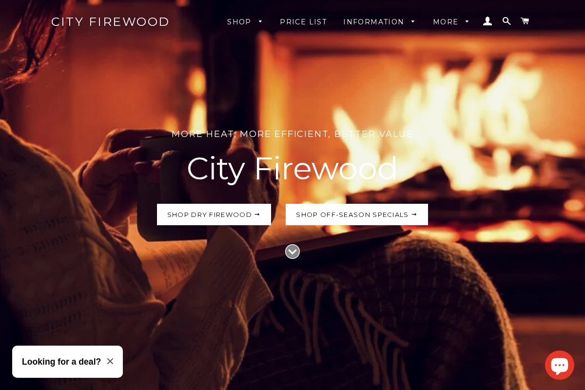 City Firewood homepage screenshot