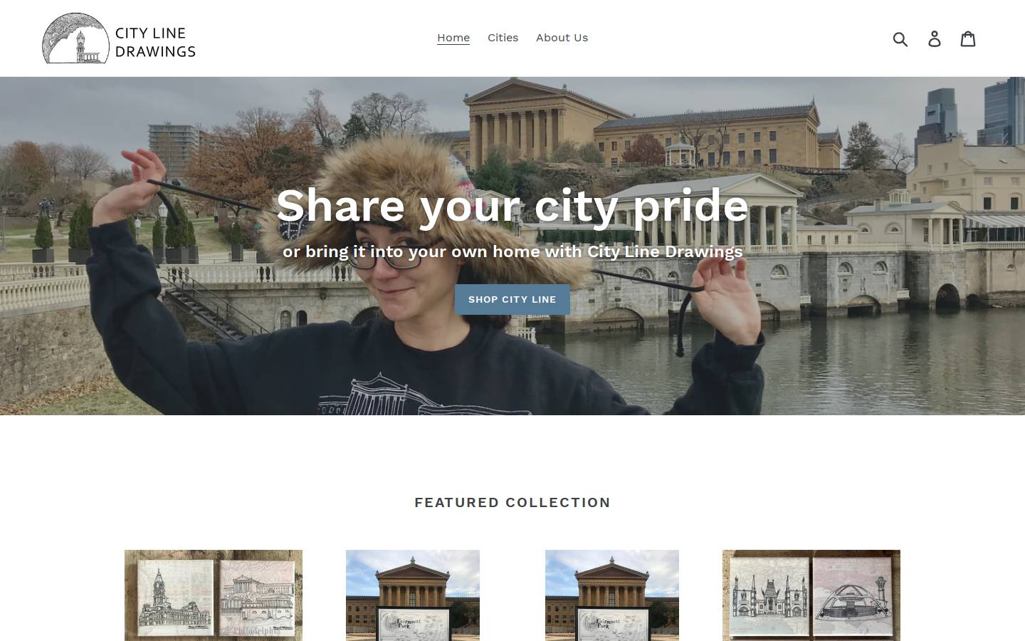 citylinedrawings.com homepage screenshot