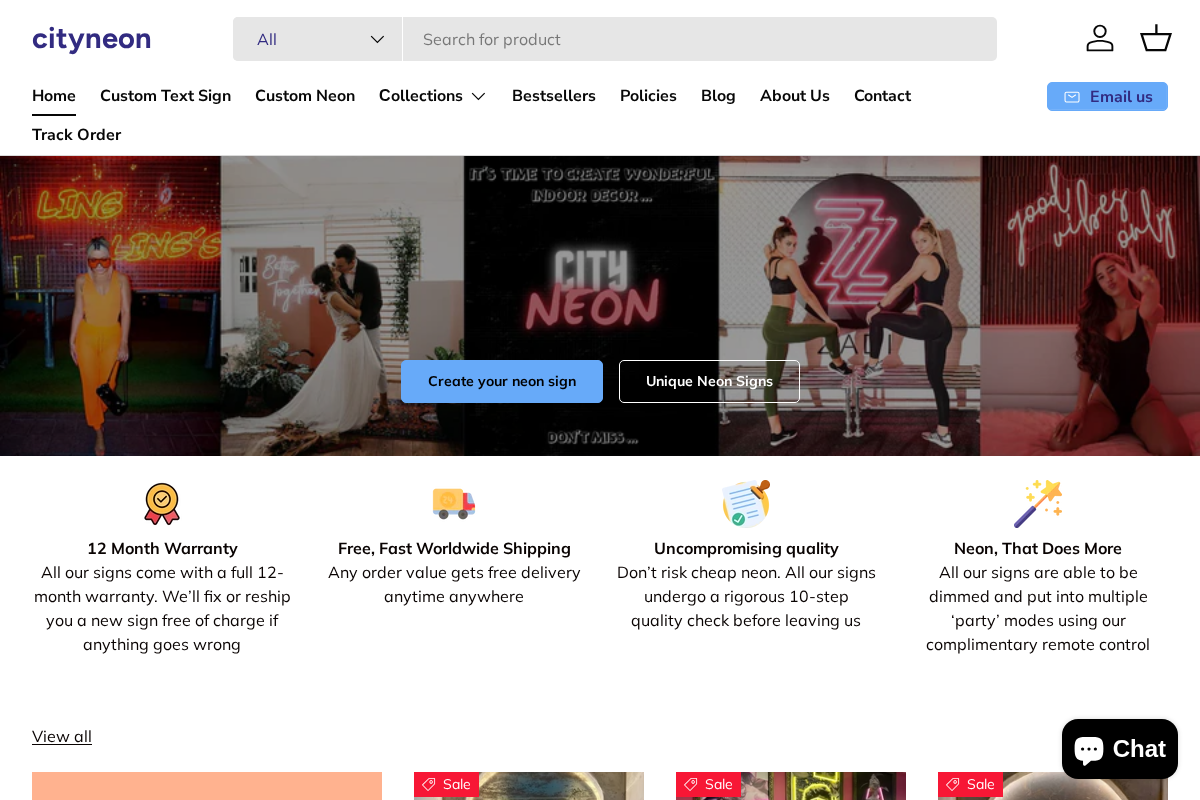 Cityneon homepage screenshot