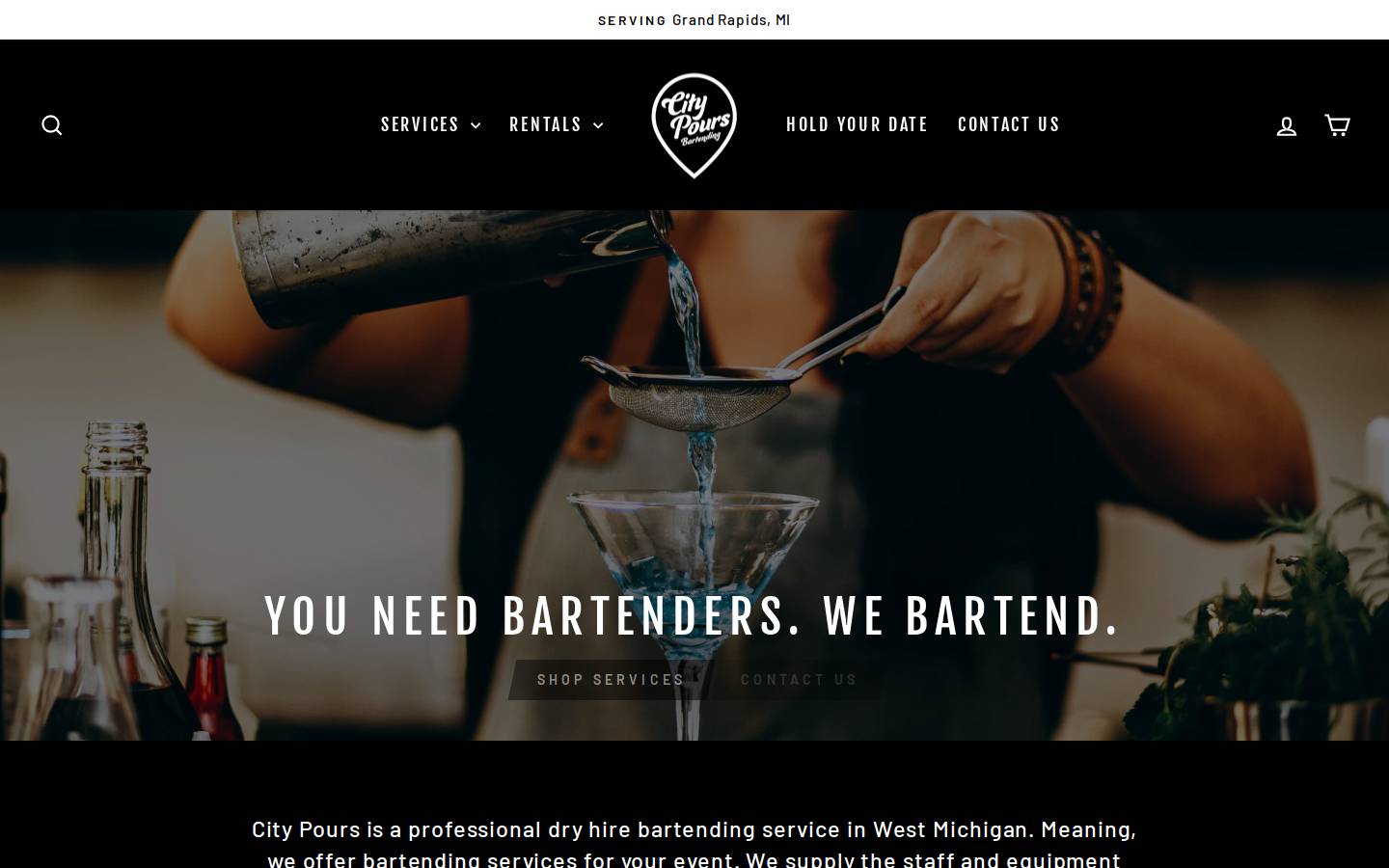 citypours.com homepage screenshot