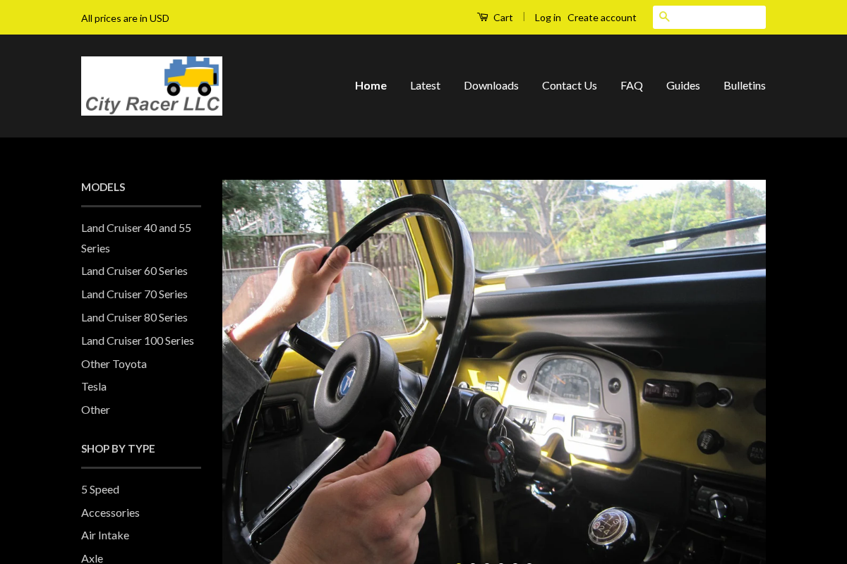 City Racer LLC homepage screenshot