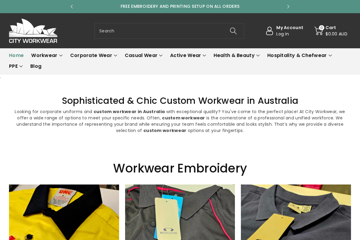 City Workwear homepage screenshot