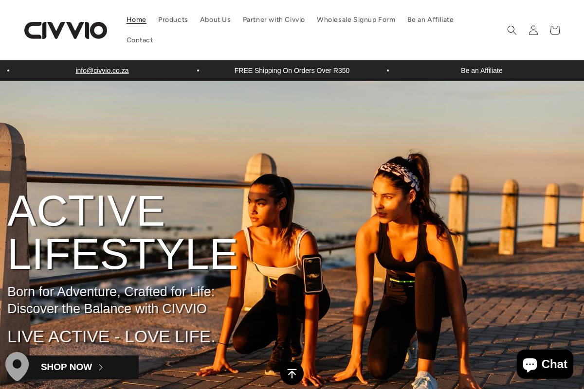 civvio.co.za homepage screenshot