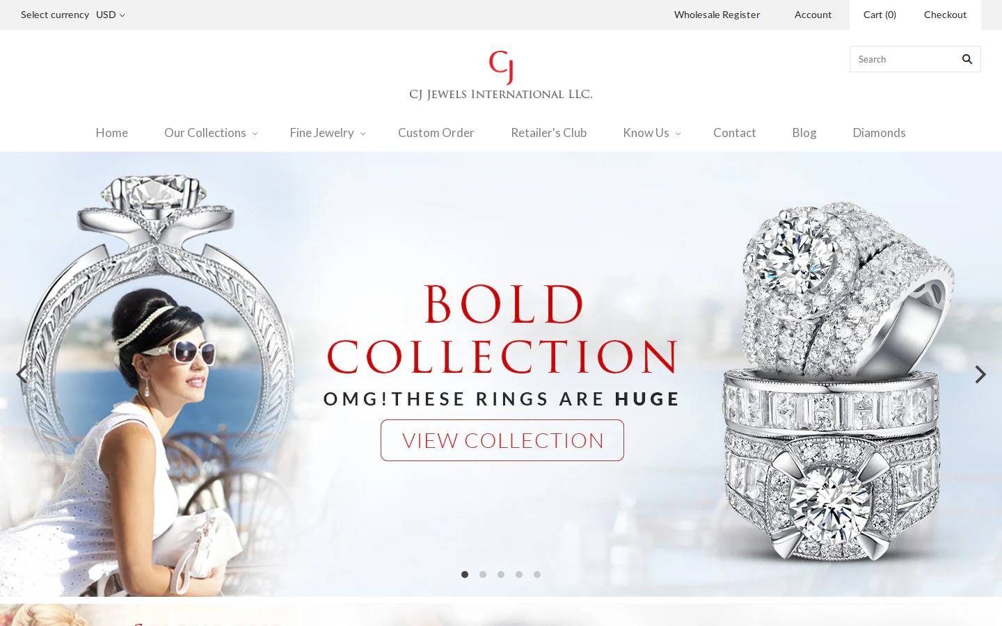 cjjewelsinternational.com homepage screenshot