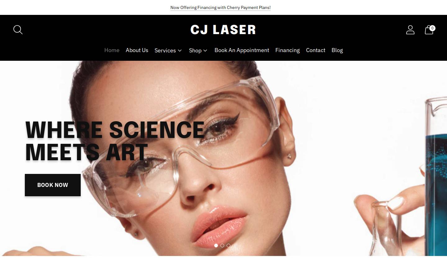 cjlaserclinic.com homepage screenshot