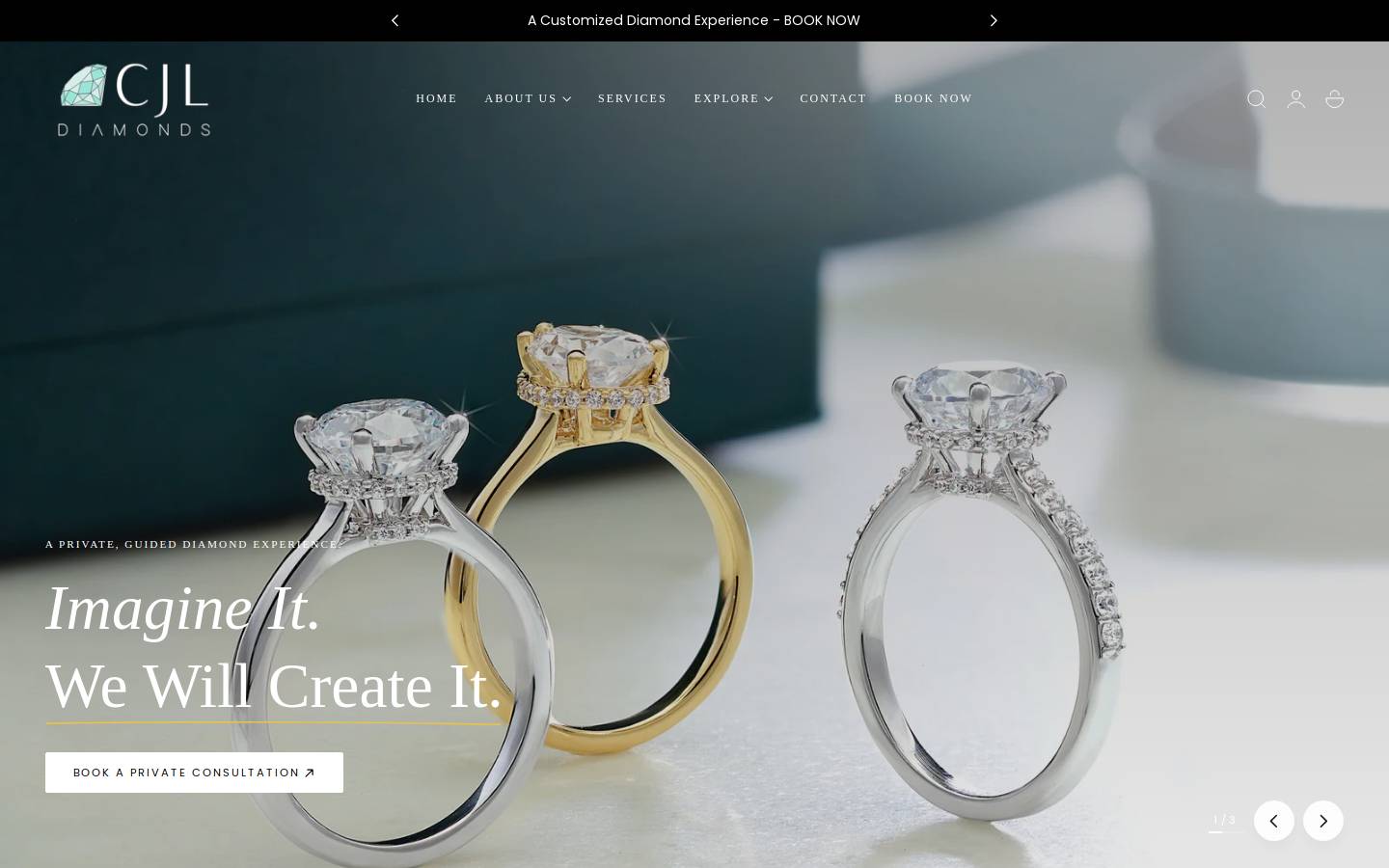 cjldiamonds.ca homepage screenshot