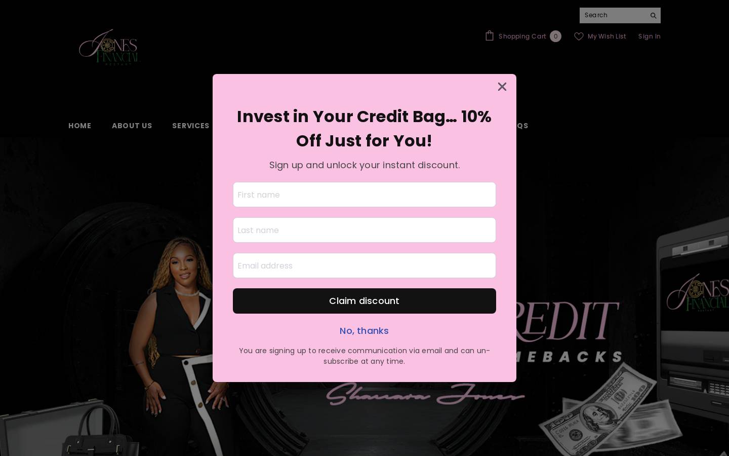 cjonesfinancialrestart.org homepage screenshot