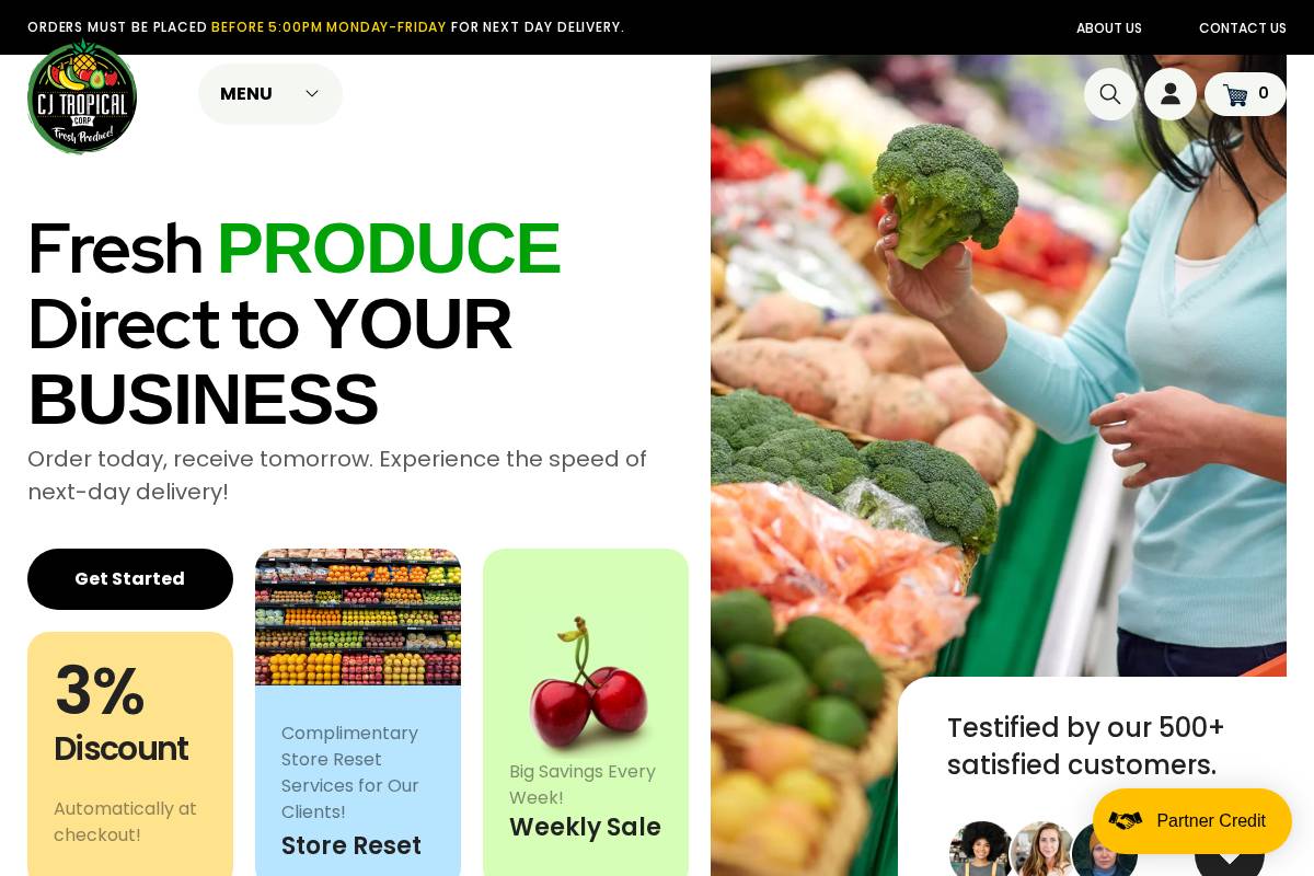 cjtropicalcorp.com homepage screenshot