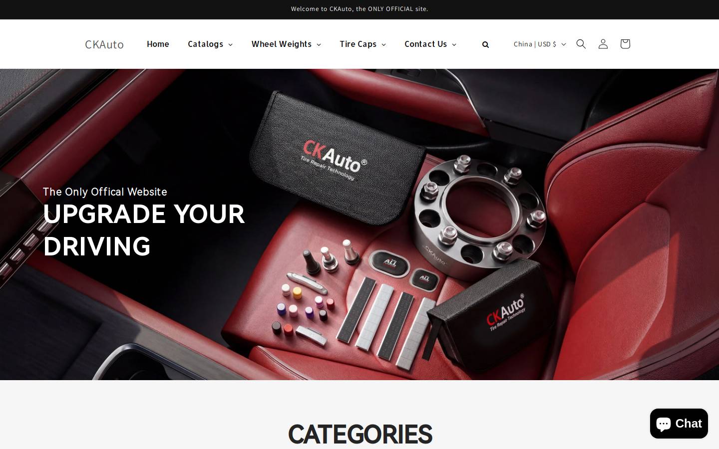 ckautoproducts.com homepage screenshot