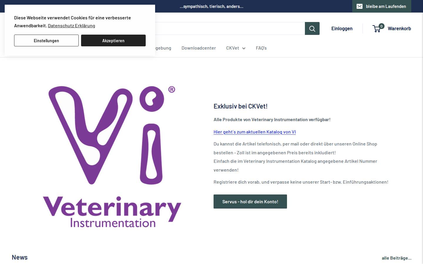 ckvet.at homepage screenshot