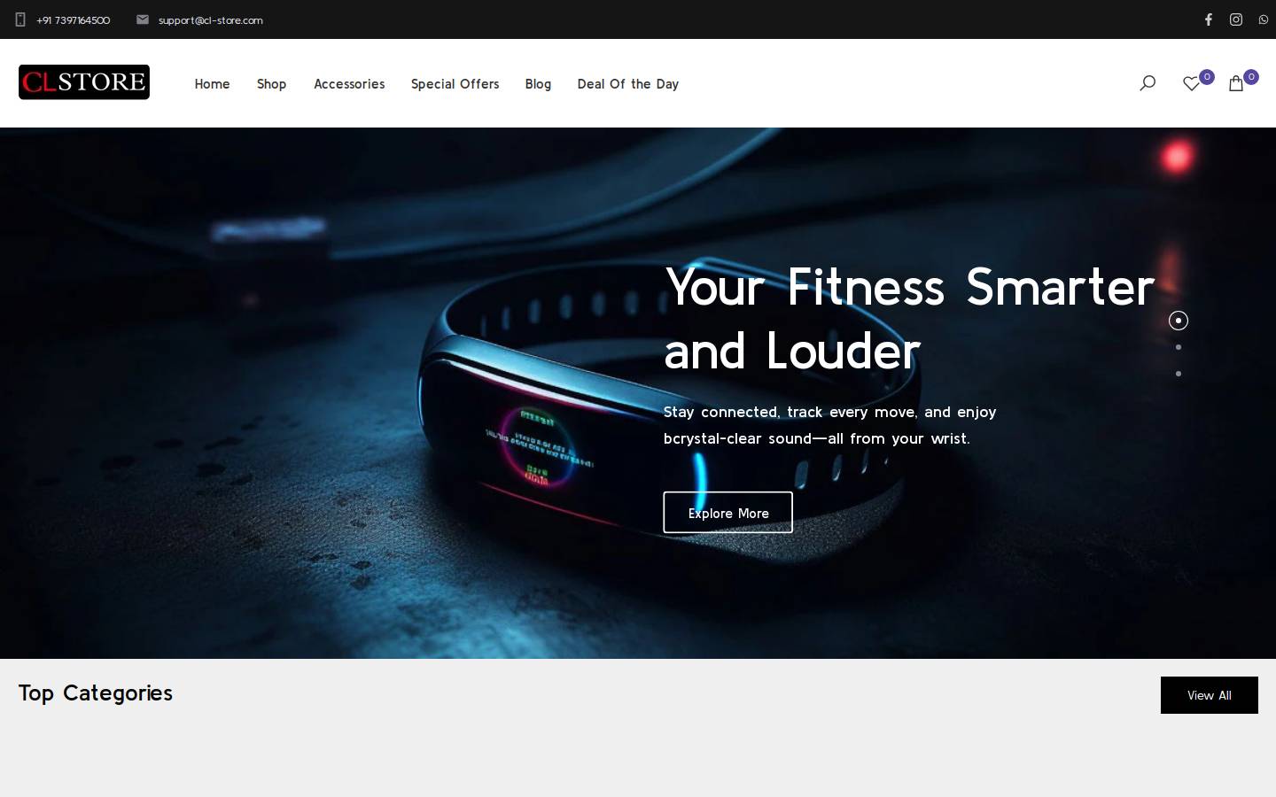 cl-store.com homepage screenshot