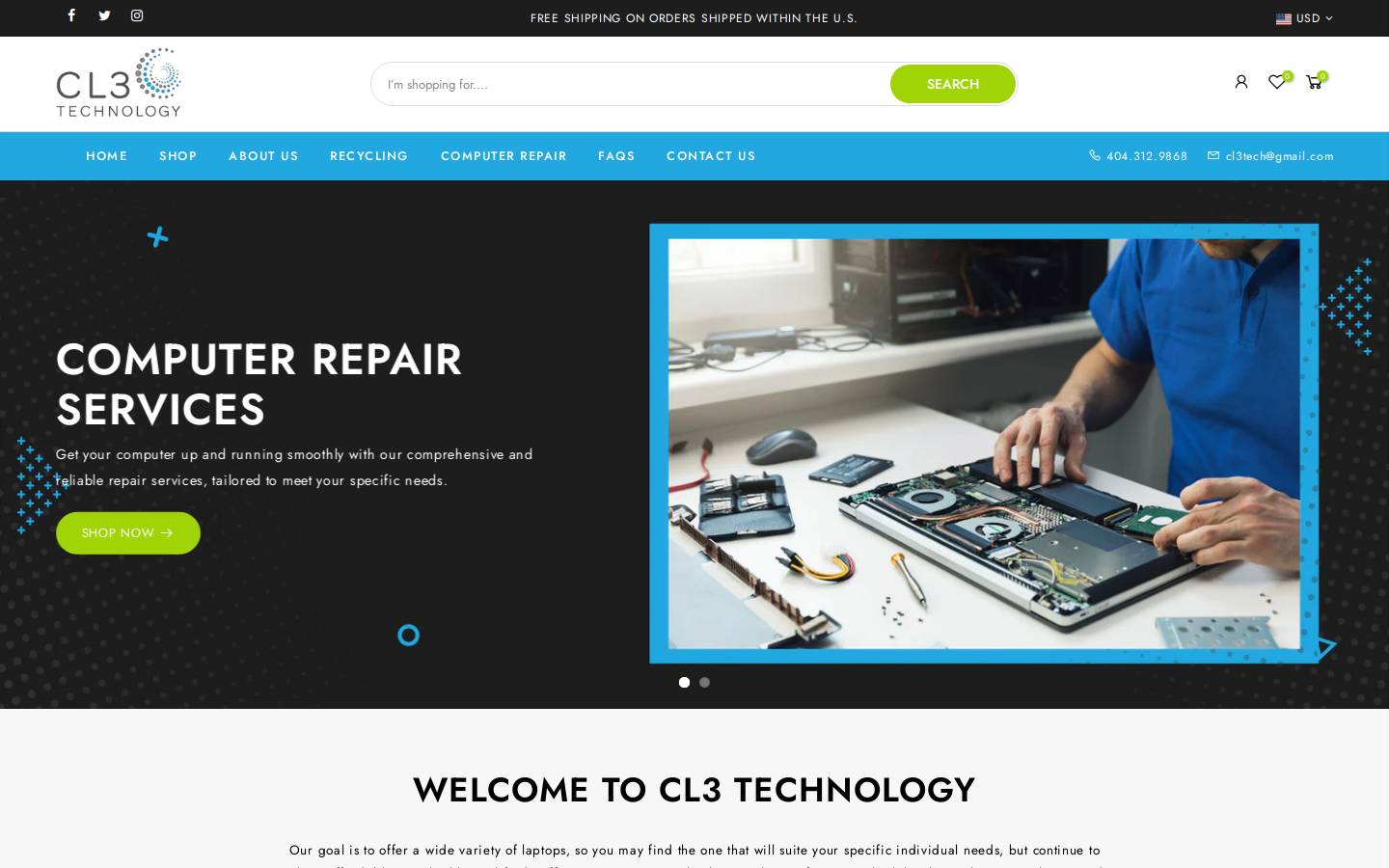 cl3technology.com homepage screenshot