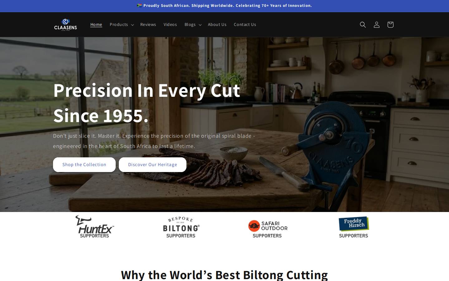 claasensdesigns.co.za homepage screenshot