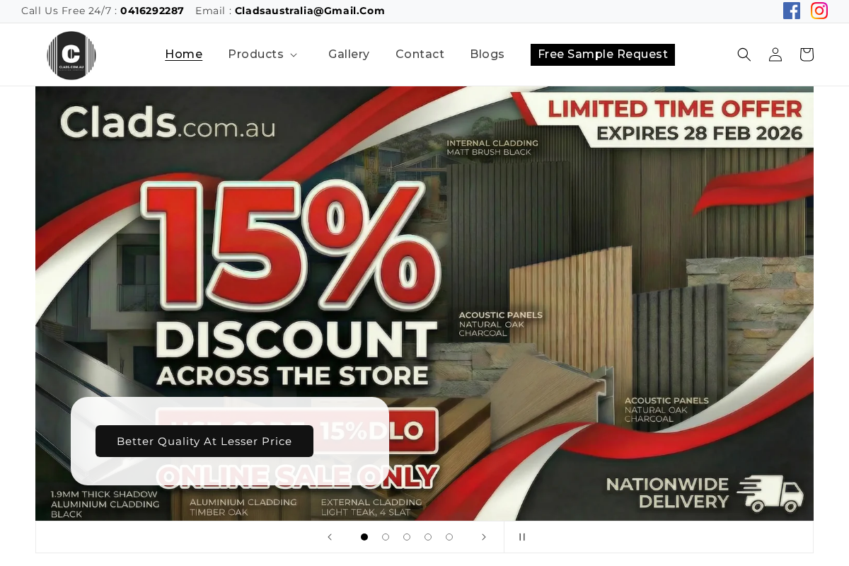 Clads homepage screenshot