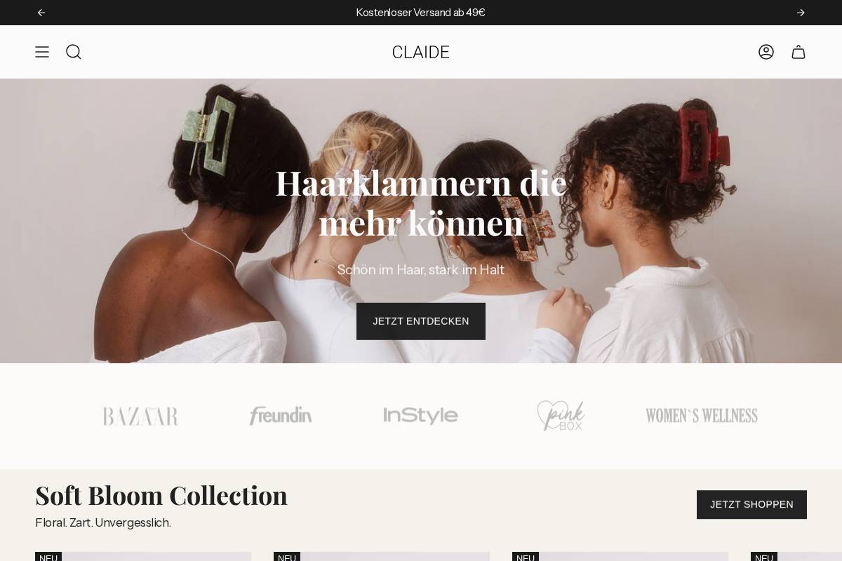 Claide homepage screenshot
