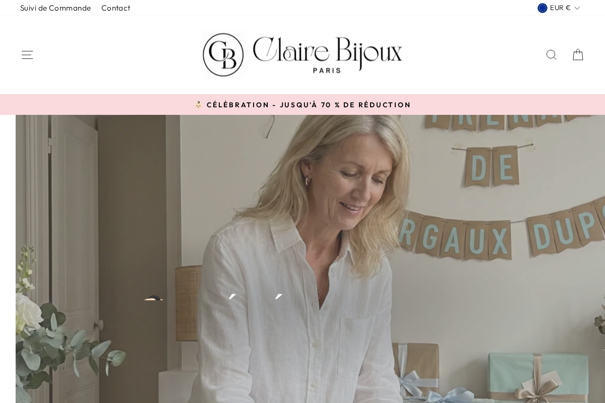 Claire bijoux homepage screenshot