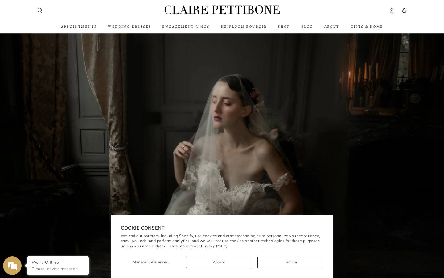 clairepettibone.com homepage screenshot