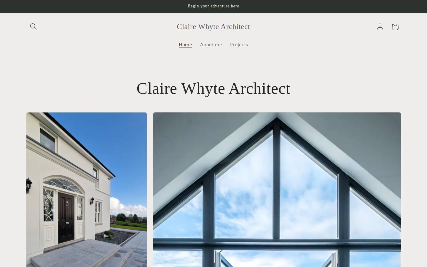 clairewhytearchitect.com homepage screenshot