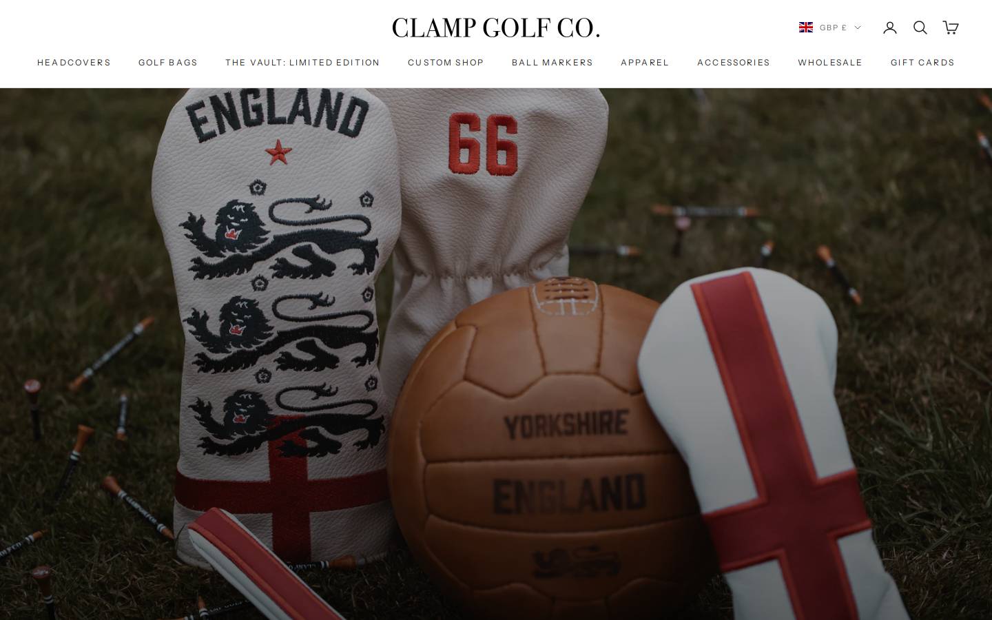 clampgolfco.com homepage screenshot