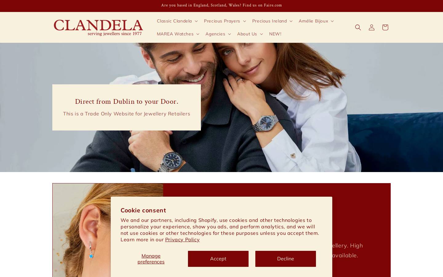 clandela.com homepage screenshot
