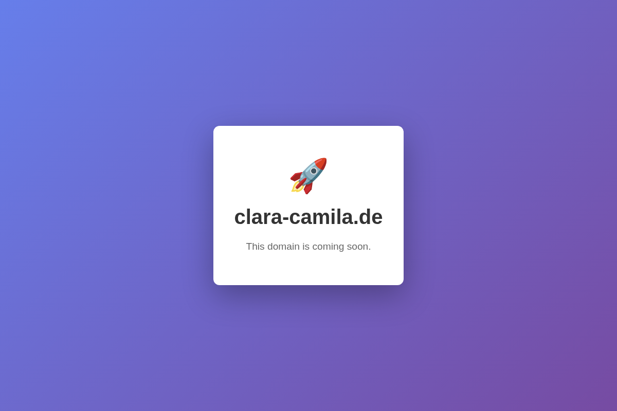 Clara Camila homepage screenshot