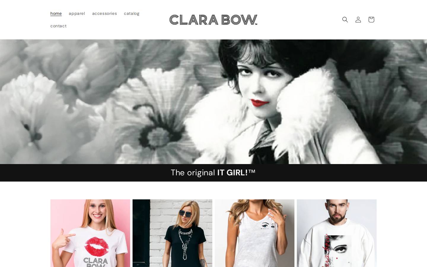 clarabow.com homepage screenshot